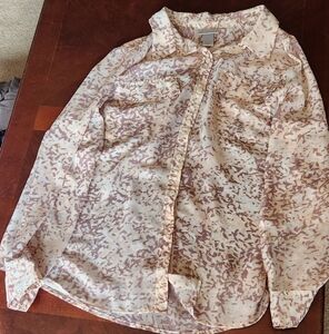 Lane Bryant Chiffon Button-Up Blouse 2X